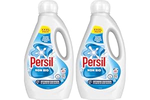 Persil XXXL Washing Liquid Detergent Outstanding Stain Removal Quick and Cold Wash Tough on Stains Gentle Next to Sensitive Skin 95 Washes, 2.565 Litre (Pack of 2, Non Bio)