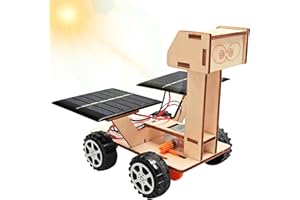 WEIONGPPY DIY Solarbetriebener Mondrover, Solarbetriebenes 3D Holzpuzzle, Solarauto Holz Puzzle Gebäude Spielzeug, Solar Roboter Bausätze für Jungen & Mädchen Alter 8-12,Inspirieren Kreativität