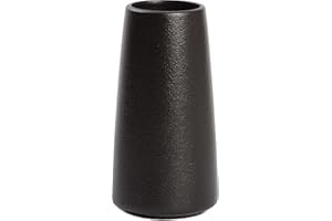 HUBUISH Vase Schwarz - Vase Schwarz Matt, Schwarze Vase, 20cm Keramikvase, Boho Vase für Pampasgras, Blumenvase, Pampasgras Vase, Schwarze deko,Tischdeko schwarz,vase deko, deko küche, Badezimmer deko