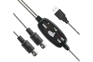 DIGIFLEX USB Midi Cable Lead Adaptor for Musical Keyboard to PC Laptop