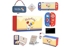 Kuitmor Switch Accessories Bundle for Switch OLED:Carrying Case,Protective Case,Game Card Case,Screen Protector,Playstand,Thumb Grip Caps and More(11 in 1)
