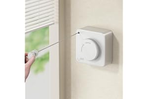 MUSTORN Niezwisająca chowana linka do bielizny wewnątrz i na zewnątrz linia ubrań wytrzymała linka do suszenia ubrań zwijana linka do prania montowana na ścianie linia ze stali nierdzewnej - 38 stóp (biała)