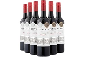 BELLEVUE WINES Malbec Red Wine Case - 6 x 75cl - Trivento Reserve,Argentina, Sweet & Velvety - Case of Six Bottles of Red Wines