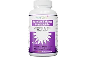 ‎NORD VITAL Nord Vital Wechseljahre Kapseln für Frauen – Hormon Balance Frauen mit 13 Pflanzenstoffen & Phytoöstrogenen – Menopause Unterstützung – Vegan – Made in Germany