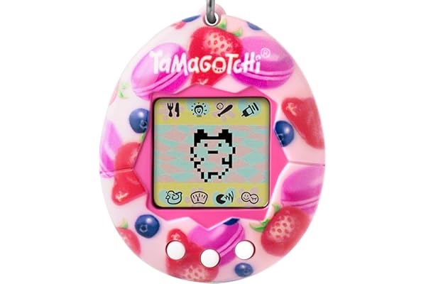Bandai – Tamagotchi Original – Berry Delicious – Animal interactif avec écran LCD en Français, 3 Boutons et Mini-Jeux – Idée Cadeau Jeu Animal virtuel – Jouet Enfant 8 Ans et + – 42971
