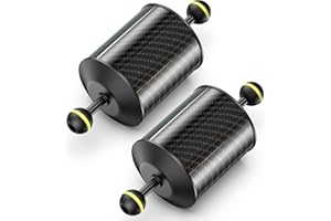 Sea Frogs D80 mm Unterwasser Schwimmende Arm,7 Zoll 178 mm Kohlenstoff Schwimmende Doppelkugelarm Tauchen Auftriebssystem Für Tauchen Tablett Video LichtStrobe （2 Stück）