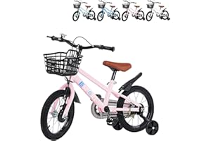 XUANYU Vélo Enfant pour 2 à 8 Ans avec Roues Stabilisatrices, Draisienne Vélos avec Pédales et Rétropédalage pour Débutant, VTC pour Fille et Garçon