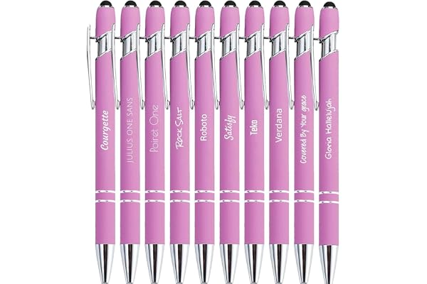 Jolis Papiers - Lot de 10 stylos personnalisés 2 en 1 - Stylo personnalisable avec gravure - Cadeau unique pour mariage, anniversaire, fête