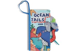 BC BABYCARE Crinkle Soft Baby Books 0-6 Months,3D Touch Feel Cloth Books for Babies,Chewing Soft Books for Babies 0-6 Months Sensory Toys 0-6-12 Months,Stroller Toys for Baby Girl Boy Gift(ocean)