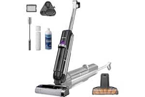 Eureka RapidWash NEW630 Aspirateur Laveur sans Fil,Aspirateur Balai Sec et Humide Inclinaison à 170°,Séchage Air Chaud 60℃,Anti Enchevêtrement,Autonomie 38 Mins,Aspirateur Eau et Poussière Sols Durs