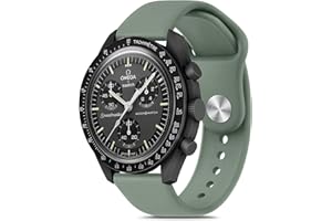 Meliya Uhrenarmbänder für Moonswatch, weiches Silikon, kompatibel mit Omega X Swatch Moonswatch Speedmaster, Rolex, Seiko, 20 mm Uhr, Swatch Omega Moonswatch Speedmaster, Ersatzband für Damen und