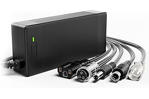 AIRWAK Chargeur de Batterie Universel 54,6V 2A pour 48V Scooter Vélo Électrique, 3 Broches GX16 DC 5.5mm XLR IEC RCA Connecteur Compatible avec Ecotric Bike/Lectric XP/Evercross H5 48V Li-ION Batterie