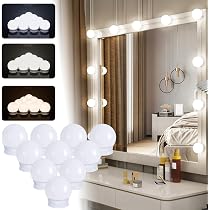 Lampe Coiffeuse LED 10 Ampoules - 3 Couleurs 10 Luminosité Réglables