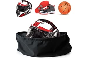 SESAMELESS Large Soft Plush Helmet Bag for Motorcycle, Scooter, Ski, Motorbike With Drawstring (52×46cm)