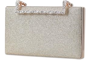 CORIOS Borsetta da Sera Donna Bling Pochette Clutch Borsa Sposa Borsa a Spalla Pochette Piccolo con Catena Borsa a Tracolla Elegante Borse Messenger per Cocktail Festa Cerimonia Ballo Oro Chiaro