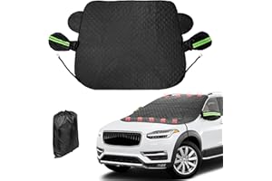 AdrreyuFny Parasol Coche Delantero, Protector Solar Coche Protector Parabrisas Coche Sol Protege de Invierno Hielo Protege de Nieve, Hielo, Lluvia y Viento Negro - 165 x 126cm