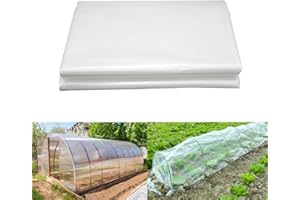 LINSOCLE 3m x 6m Bache pour Serre, Film Polyéthylène de Bonne Qualité, Film de Serre Tunnel pour Couvrir Les Jardin, Légumes und Tomate