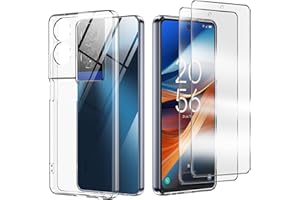 Anlxhj Etui na telefon komórkowy TCL 50 SE/TCL 40 NxtPaper 4G, z 2 sztukami folii ochronnej na wyświetlacz, przezroczyste, miękkie, silikonowe etui ochronne TPU