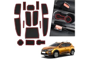 BIBIBO Rubber Mats Non-Slip Mats Compatible with Dacia Sandero 3 / Sandero Stepway III 2021-2024, Rubber Car Mats, Car Mats Accessories, Non-Slip Mat, Storage Box Non-Slip Mats