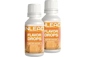INLEAD - Flavor Drops | Zuckerfrei & Kalorienfrei | Aromatropfen für Speisen & Getränke | Vielseitig einsetzbar | Top Geschmack | Vegan - 2x 30ml (Butter Biscuit - Butterkeks)