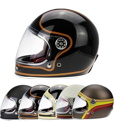 VIPER F656 Full Face Motorcycle Motorbike Helmet ECE 22.06 Approved Vintage Motorbike Helmets For Adult Men And Women Touring Urban Bike Safety Wear Full Face Helmet (Black/White,XS - View #12
