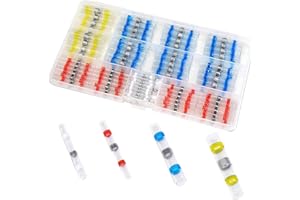 RUNCCI-YUN 150pcs Conectador del Alambre del Sello de la Soldadura,Solder Seal Calor Shrink Butt Conectores Terminales El¨¦ctrico Impermeable Aislado(Rojox50 Azulx50 Amarillo x10 transparentex50)