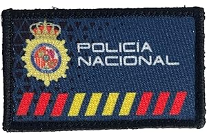 ADCSHOP - Patch emblema polizia nazionale Spagna in stampa sublimazione 3D a colori - montata su nylon con velcro - misura 7 X 4,20 cm - pesa 2,80 gr