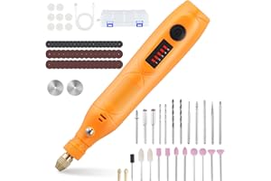 WAKERUG Cordless Rotary Tool with 105pcs Accessories - 3.7V 5-Speed 3600-18000 RPM Mini Electric Grinder, USB Rechargeable for DIY Work Engraving, Carving, Cutting, Polishing, Drilling, Cleaning, Sanding