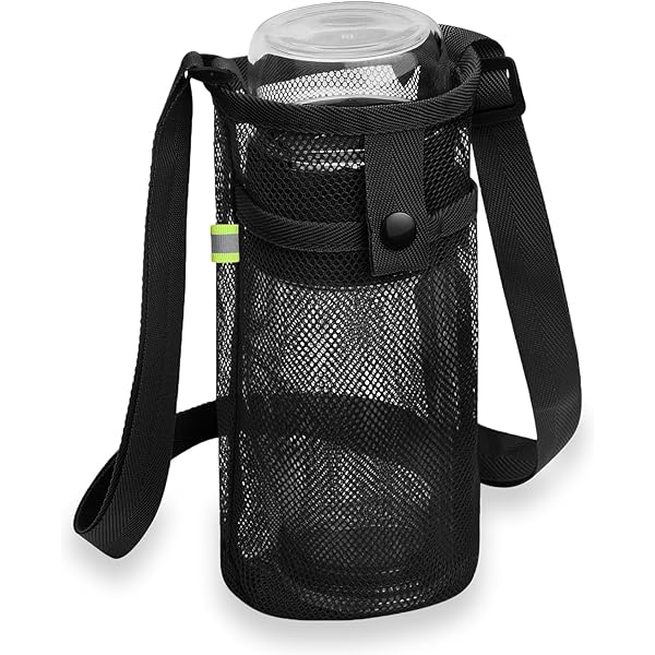 XPEX 1 Pezzo Netto Porta Borraccia Bici Porta Bottiglia Con Tracolla Regolabile E Tasche Porta Borraccia Zaino Portaborraccia Per Campeggio Ciclismo Trekking(rosa