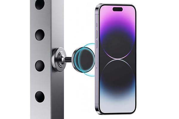 Havok Dual Side Magnetic Smartphone Holder for Gym, Car, Kitchen, Office Strong Magnets, 360° Adjustable Mount, Compact Design, Universal Fit, Hands-Free, Ideal for Workouts, Travel, DIY - Gympod