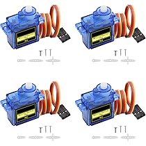 MMOBIEL Kit de micro-servomoteur SG90 de 5 pièces 9 g pour drone RC /voiture/avion/hélicoptère/véhicules/robots/compatible avec les projets Arduino et Raspberry Pi