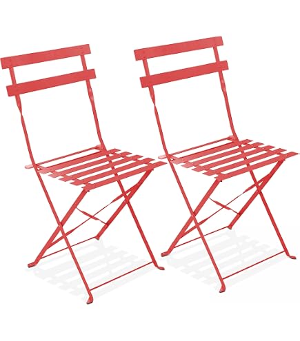 Chaise Jardin Pliante Hespéride Greensboro - Acier Antirouille - Grenade