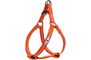 Pawtitas Pettorina Cane Taglia Extra Piccola Pettorina riflettente per Cani Riciclata Pettorina Senza Tirare per Cani di Colore Arancione