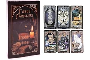 PRAOFRT Spanisch tarotkarten tarot cards rider tarot 78 Tarotkarten mit Ratgeber, holografisches Deck Zukunftsspiel mit bunter Box für Anfänger und professionelle Spieler Tarot karten（B）