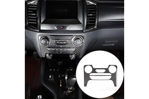 METYOUCAR Soft Carbon fiber Car Center Console Air Conditioning Volume Switch Panel Decorative Frame Stickers for Ford Ranger 2015-2021 Interior Accessories 1pcs
