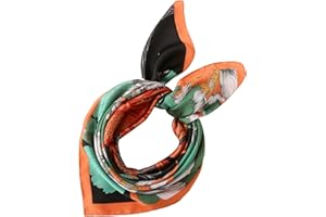 FOX-TECH Bandana - Pañuelo cuadrado para mujer, diseño estampado, 90 x 90 cm