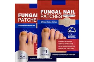 YXTECD 42pcs Fungal Nail Patches, Nail Fungus Treatment for Toenail, Multi-Purpose Toenail Repair Patch, Nail Repair for Damaged Nails, Nail Treatment Restores Healthy Appearance