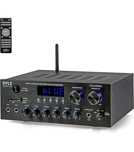 Amplificatore Stereo AK45Pro Con Bluetooth 5.3 – 400W, 2.0 Canali, USB/SD/FM, 2 Ingressi Microfono, Telecomando