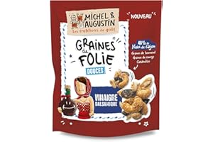 Michel et Augustin - Graines apéritives noix de cajou cacahuètes Vinaigre Balsamique 95g - Lot de 12 sachets
