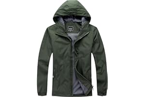 BLU APPAREL Mens Rain Jacket Waterproof Premium Branded Walking Hiking Everyday wear Jacket Spring Jacket for Men Lightweight Jackets Black Navy