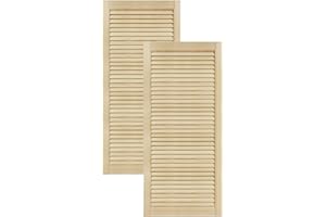 DecoMeister Mobili Porta Lamella Porte Pino Mobili Anteriore Pino Non Trattato Armadio Porta Armadio Aperto Lamelle 494x1100 mm Confezione da 2 pezzi in legno massiccio a venatura naturale
