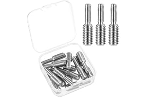 LIYIJIKEJI 15 x Doppel Ende Gewindebolzen, Doppelend Gewindestifte Schraube, Edelstahl Gewindeadapter M5x0,8 zu M8x1,25 Reduzierschraube, Gewindebolzen Reduzierer Adapter für Möbel(M5x0,8 zu M8x1,25)