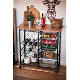 MULTI-PURPOSE ISLAND TABLE METAL KITCHEN BAR BANGO WHEELED VEGETABLE AND COFFEE CORNER