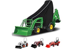 SPORTULI Waterproof Compact Utility Tractors Cover Replace for John Deere 1,2,3 Series 2320, 2520, 2720, 3320, 3520, 3720, Kubota, and Mahindra, 600D Oxford Cloth Tractors Cover for Snow Rain Dust Protection