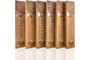Aromasenses | Incenso Organic Confezione Assortita | 6 Scatole di Bastoncini Naturali | Meditazione e Aromaterapia | Connessione Spirituale, Energia Positiva e Rituali | 100% Ecologico