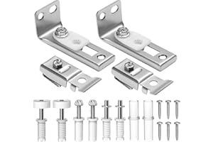 ZLLKEJI Kit de Quincaillerie Porte Coulissante Pliante Ensemble de Réparation de Portes Coulissantes Sur Rail De 2,22-2,53cm de Largeur Comprend Un Support Supérieur et Inférieur