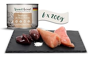 Venandi Animal – Premium Katzenfutter – Truthahn als Monoprotein, Nassfutter, getreidefrei und naturbelassen, 6er Pack (6 x 200g)