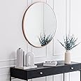 The Arts Box Round Wall Mirror I Metal Frame I Modern Design Metal Frame I Bathroom Wash Basin, Bedroom, Drawing Room (Rose Gold, 24 Inch)