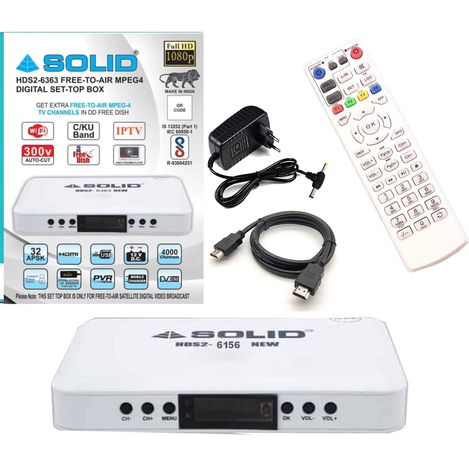 Tech-Lobby Presents Solid 6363 New Updtaed 2024 H.265 HEVC Support Solid HDS2X-6363 DLX DVB-S2X H.265 HD FTA Set-Top Box