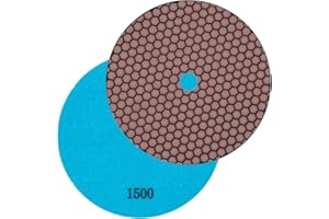 Cuscinetto abrasivo diamantato professionale smerigliatura a secco di EDW I Ø 125 mm I gr 1500 I Supporto in velcro I per pietra naturale e artificiale, granito, marmo, vetro, ceramica, piastrelle